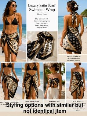Luxury scarf wrap satin-silky fabric
